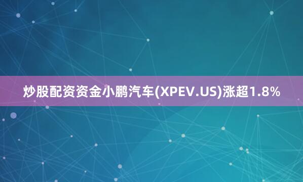 炒股配资资金小鹏汽车(XPEV.US)涨超1.8%
